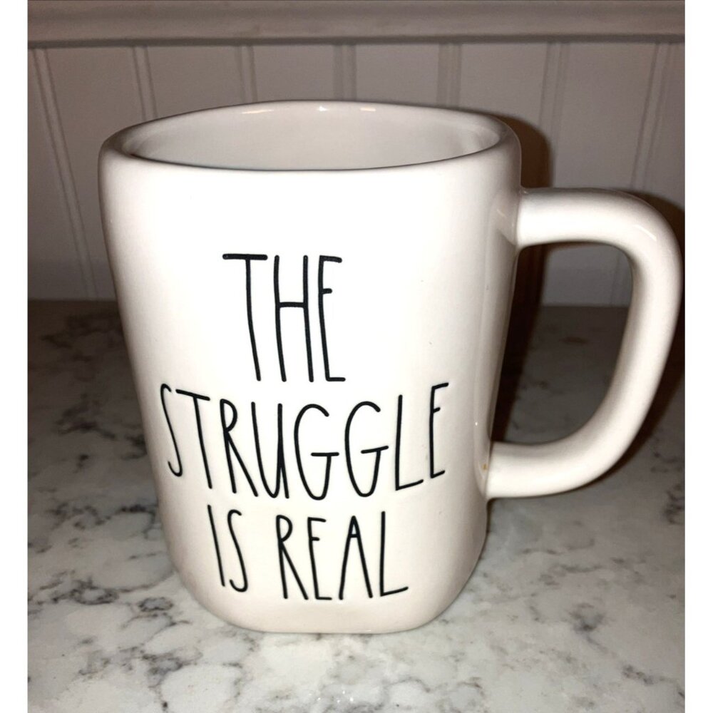 Rae Dunn “The Struggle Is Real” Coffee Mug